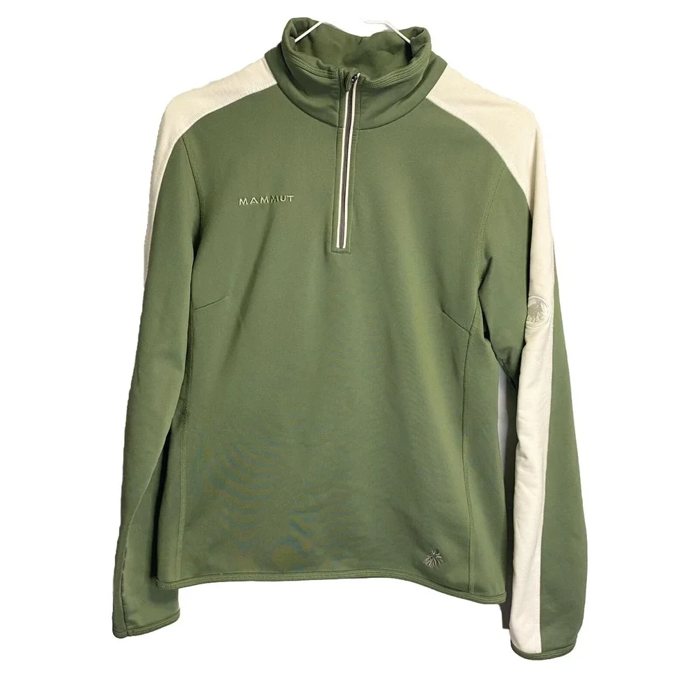 Mammut Womens‎ 1/4 Zip Pullover Cold Tech Performance Jacket Green Size Medium